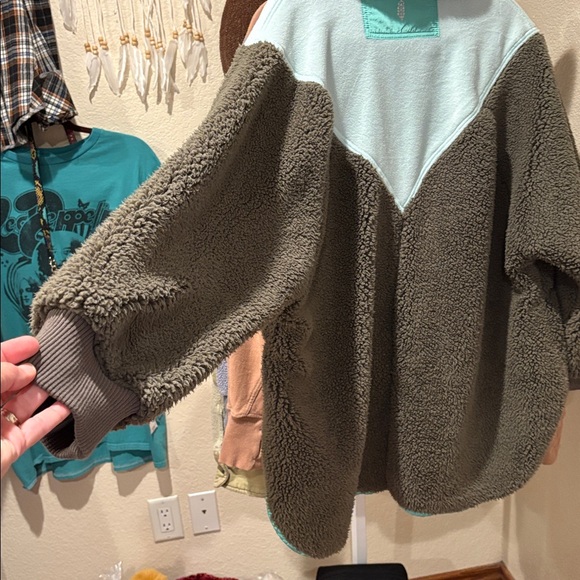 Free People Free to Rise Fleece Quarter Zip Pull Over - Picture 11 of 13